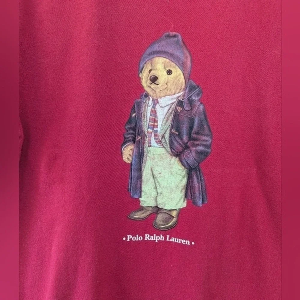 Vintage Polo Sport Bear‎ T-shirt 90s Y2K Trench Coat Beanie Mens S